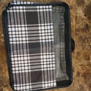 Stylish Black and White Plaid Men's Bag